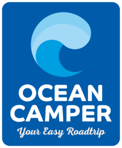 Ocean Camper logo, campervan rental partner of Faro Surf Rentals