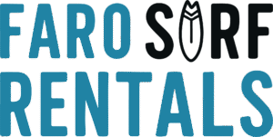 Faro Surf Rentals horizontal logo, surf and SUP rental in Faro, Algarve